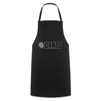 Darts - Kochschürze - Schwarz - Vorne - AI Model Male 185 dark (185cm)