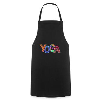 YOGA the design - Kochschürze - Schwarz - Vorne - AI Model Male 185 dark (185cm)