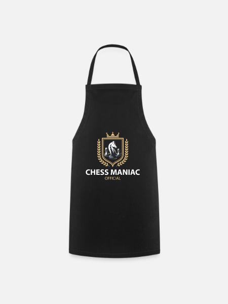 Chess - Chess - Chess Maniac - Cooking Apron - black