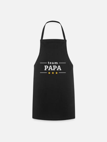 Team Papa Vatertag Geschenk - Kochschürze - Schwarz