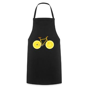 Bicycle Fruit Fruit Lemon - Cooking Apron - black - Front - AI Model Male 185 dark (185cm)