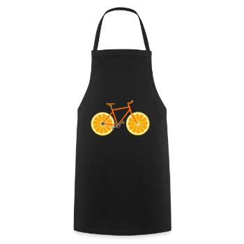 Bicycle Fruit Fruit Orange - Cooking Apron - black - Front - AI Model Male 185 dark (185cm)