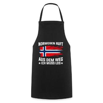 Norwegen Norweger Wikinger Skandinavien - Kochschürze - Schwarz - Vorne - AI Model Male 185 dark (185cm)