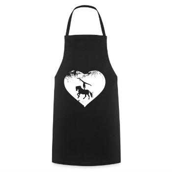 Chevaux Cheval Voltigeur Voltigieren Volti - Tablier de cuisine - noir - Devant - AI Model Male 185 dark (185cm)