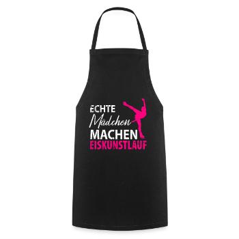 Eiskunstlauf Schlittschuhlauf Eis Figuren Tanz - Kochschürze - Schwarz - Vorne - AI Model Male 185 dark (185cm)