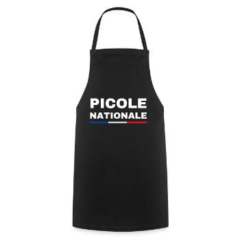 Picole nationale original beauf drôle police bière - Tablier de cuisine - noir - Devant - AI Model Male 185 dark (185cm)