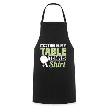 C’est mon tennis de table - Tablier de cuisine - noir - Devant - AI Model Male 185 dark (185cm)
