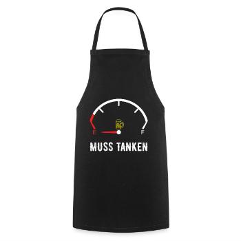 Bier Tanken - Kochschürze - Schwarz - Vorne - AI Model Male 185 dark (185cm)