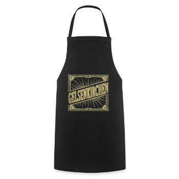 Gelsenkirchen Germany City Font Vintage - Cooking Apron - black - Front - AI Model Male 185 dark (185cm)