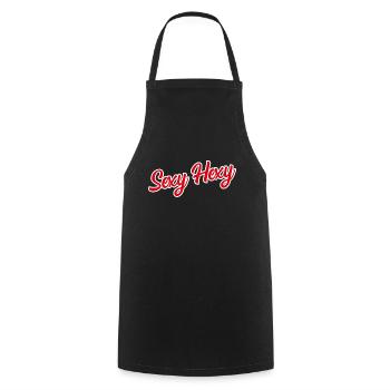 Sexy Hexy Halloween Schriftzug - Kochschürze - Schwarz - Vorne - AI Model Male 185 dark (185cm)