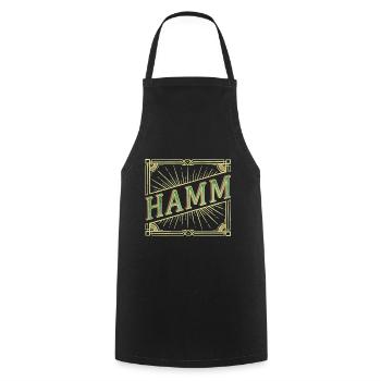 Hamm Deutschland Stadt Schrift Vintage Retro - Kochschürze - Schwarz - Vorne - AI Model Male 185 dark (185cm)