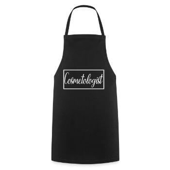 Cosmétologue fière étudiante diplômée en cosmétologie - Tablier de cuisine - noir - Devant - AI Model Male 185 dark (185cm)