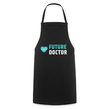 Futur médecin - Tablier de cuisine - noir - Devant - AI Model Male 185 dark (185cm)