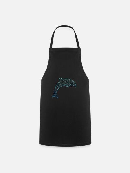 Delfin dolphin - Kochschürze - Schwarz