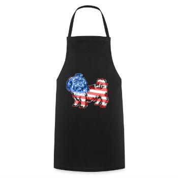 Shih Tzu Shih Tzu Flag - Cooking Apron - black - Front - AI Model Male 185 dark (185cm)
