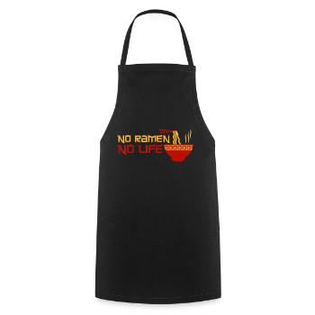 Ramen Noodle - No Ramen No Life - Tablier de cuisine - noir - Devant - AI Model Male 185 dark (185cm)
