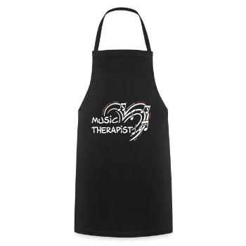 Musicothérapeute Appréciation Musicien de musique - Tablier de cuisine - noir - Devant - AI Model Male 185 dark (185cm)