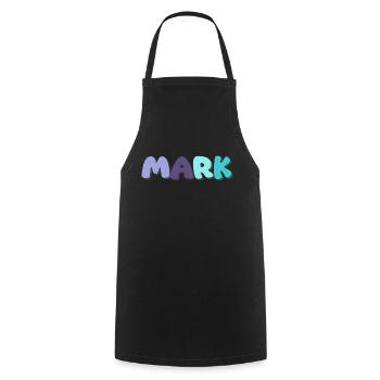 Name - Mark - Kochschürze - Schwarz - Vorne - AI Model Male 185 dark (185cm)