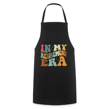 À l’époque de ma retraite - Tablier de cuisine - noir - Devant - AI Model Male 185 dark (185cm)