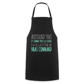 J' ai décidé d' être un vrai connard humour cadeau - Tablier de cuisine - noir - Devant - AI Model Male 185 dark (185cm)