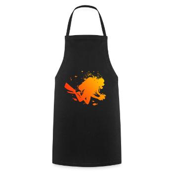 Plongée libre Plongée sous-marine Plongeur Femmes Hommes - Tablier de cuisine - noir - Devant - AI Model Male 185 dark (185cm)