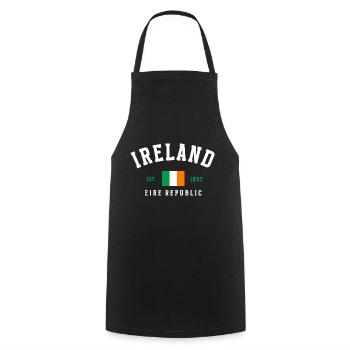 Ireland Eire Republic - Cooking Apron - black - Front - AI Model Male 185 dark (185cm)