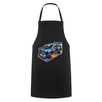 Sports Car Tuning Car - Cooking Apron - black - Front - AI Model Male 185 dark (185cm)