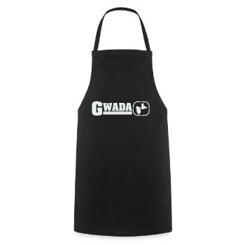 gwada_08 - Tablier de cuisine - noir - Devant - AI Model Male 185 dark (185cm)
