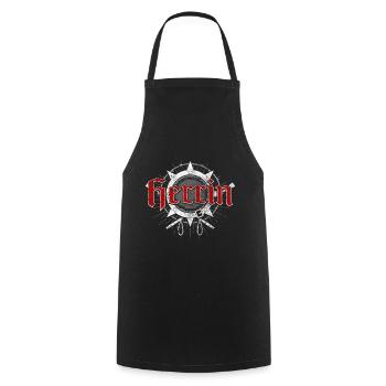 Erotisches Fetisch Erotik BDSM Herrin Geschenk - Kochschürze - Schwarz - Vorne - AI Model Male 185 dark (185cm)