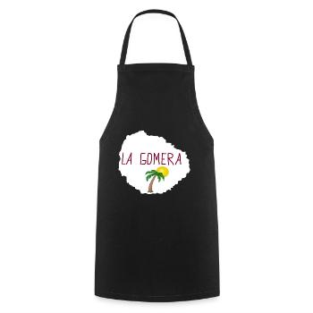 La Gomera, île des Canaries - Tablier de cuisine - noir - Devant - AI Model Male 185 dark (185cm)