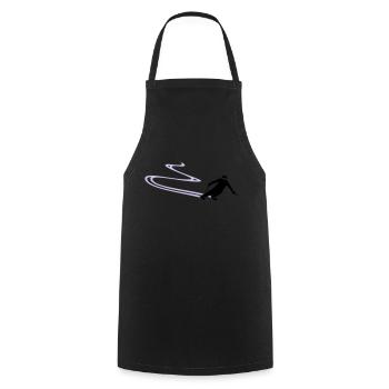 Sport - Skifahrer - Kochschürze - Schwarz - Vorne - AI Model Male 185 dark (185cm)