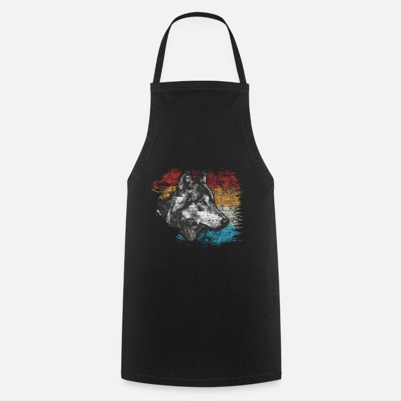 wolf - Cooking Apron - black