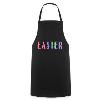 Joyeuses Pâques - Tablier de cuisine - noir - Devant - AI Model Male 185 dark (185cm)