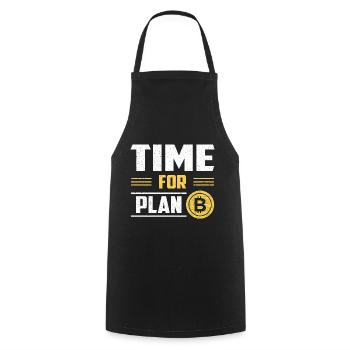 Bitcoin Crypto Blockchain cryptomonnaie BTC - Tablier de cuisine - noir - Devant - AI Model Male 185 dark (185cm)