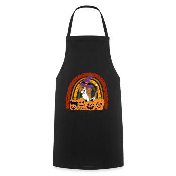 Cute Beagle Halloween Costume Dog - Cooking Apron - black - Front - AI Model Male 185 dark (185cm)