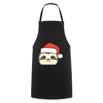 Sinterklaas Luiaard - Keukenschort - zwart - Voor - AI Model Male 185 dark (185cm)