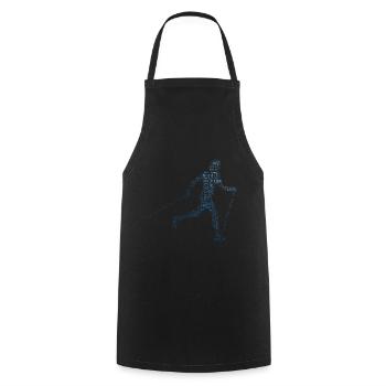 Marcheur nordique féminin Marche nordique hommes - Tablier de cuisine - noir - Devant - AI Model Male 185 dark (185cm)
