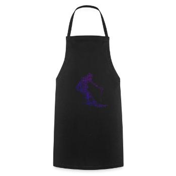 Women Skier Stunt Ski Winter Sports Freestyle Sk - Cooking Apron - black - Front - AI Model Male 185 dark (185cm)