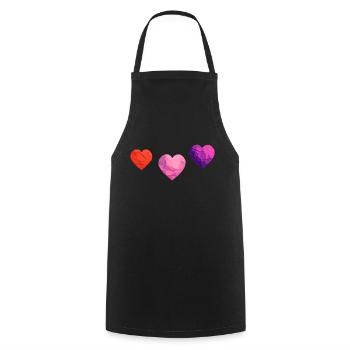 Wedding Engagement Valentine's Day Mother's Day Love - Cooking Apron - black - Front - AI Model Male 185 dark (185cm)