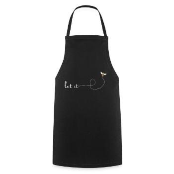 let it bee - Cooking Apron - black - Front - AI Model Male 185 dark (185cm)