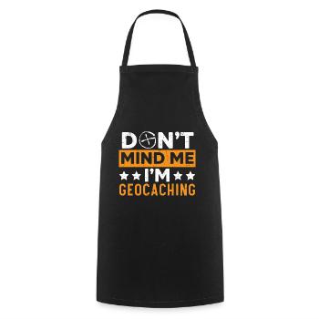 I'm at Geocaching Geocacher Geocache - Cooking Apron - black - Front - AI Model Male 185 dark (185cm)