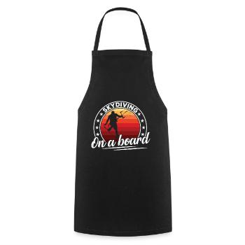 Kiteboarder Parachute Springboard Kitesurfer - Cooking Apron - black - Front - AI Model Male 185 dark (185cm)