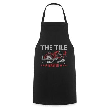Profession Meilleure idée cadeau carreleur - Tablier de cuisine - noir - Devant - AI Model Male 185 dark (185cm)