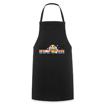 Les Bee An - Fierté lesbienne LGBT - Mais d’abord, - Tablier de cuisine - noir - Devant - AI Model Male 185 dark (185cm)