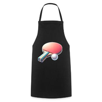 Ping-pong - Tablier de cuisine - noir - Devant - AI Model Male 185 dark (185cm)
