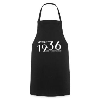 Vintage 1936 aged to perfection - Cooking Apron - black - Front - AI Model Male 185 dark (185cm)