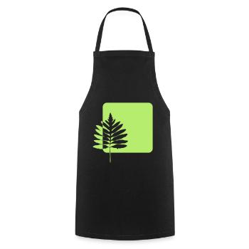natur logo blatt baum wald - Kochschürze - Schwarz - Vorne - AI Model Male 185 dark (185cm)