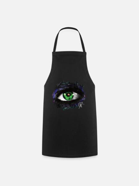 Eye Eye Universe Pupil Iris Graffiti - Cooking Apron - black