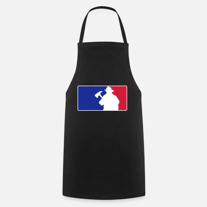 Feuerwerhmann League Style Silhouette - Kochschürze - Schwarz