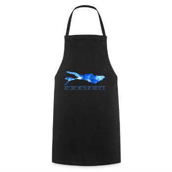 Coordonnées du lac de Constance | Polygone - Tablier de cuisine - noir - Devant - AI Model Male 185 dark (185cm)